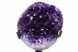 Amethyst Geode With Metal Stand - Uruguay #306864-1